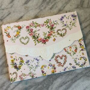 Carol Wilson decorative note card and  envelope portfolio stationary PARTIAL SET